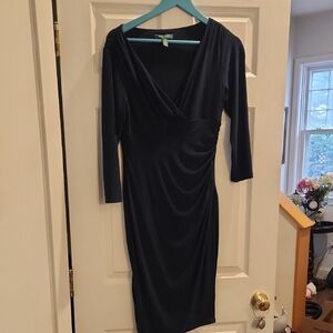 Lauren Ralph Lauren Navy Long Sleeve Dress